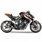 Preview: KTM 1290 Superduke R 17- "SPIKE" Dekor Stickerkit Orange/Weiß