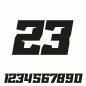 Preview: Customized race number sticker 2 digits RACE V7