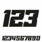 Preview: Customized race number sticker 3 digits RACE V7