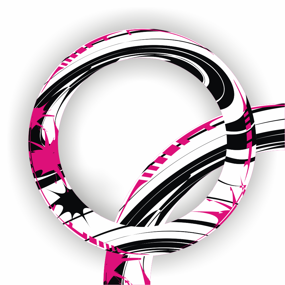4moto® - Wheelskinzz-Wheelsticker-Wheelskinzz® STYLE Weiß/Schwarz/Pink