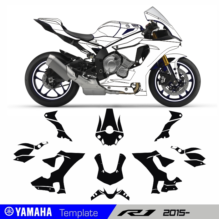 sticker template yamaha Motorradaufkleber /   YAMAHA R1 / Wheelskinzz Bikedekore