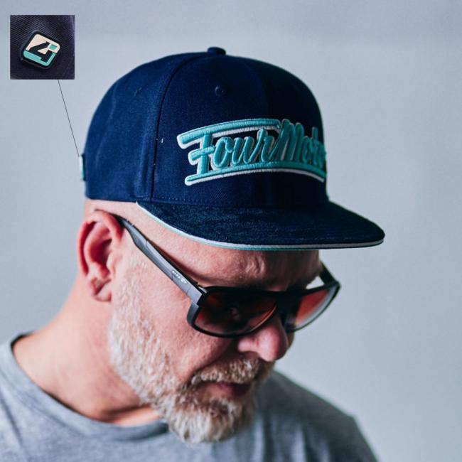 4moto "FOURMOTO" Snapback Cap Navi Türkis