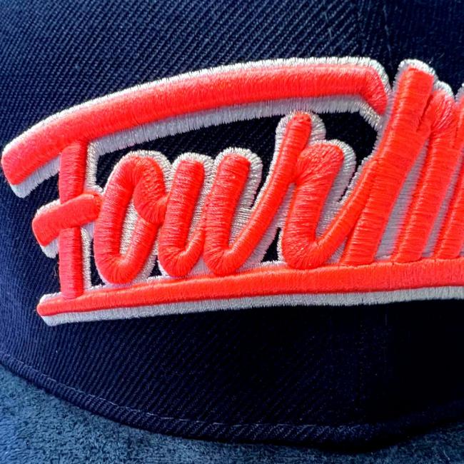 4moto "FOURMOTO" Snapback Cap Navi Neonorange