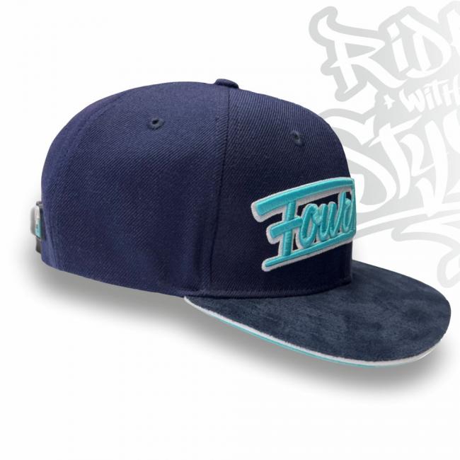 4moto "FOURMOTO" Snapback Cap Navi Türkis