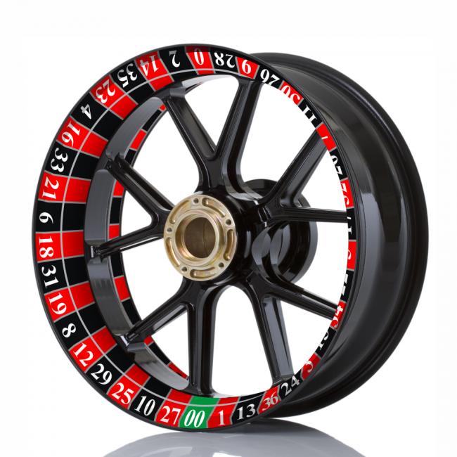 Wheelskinzz® Roulettdesign Schwarz/Rot