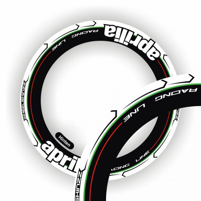 Wheelskinzz® aprilia "Racing Line" Tricolore