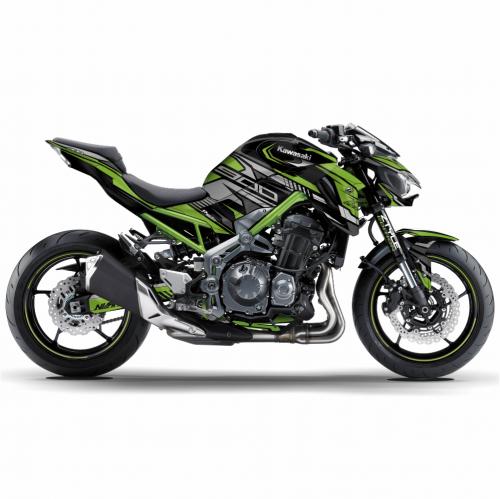 Kawasaki Z900 "ZTYLE - Metallic-Grün" 17- 19 Motorrad Dekor Stickerkit