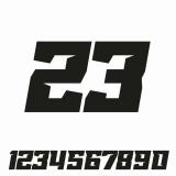 Customized race number sticker 2 digits RACE V7